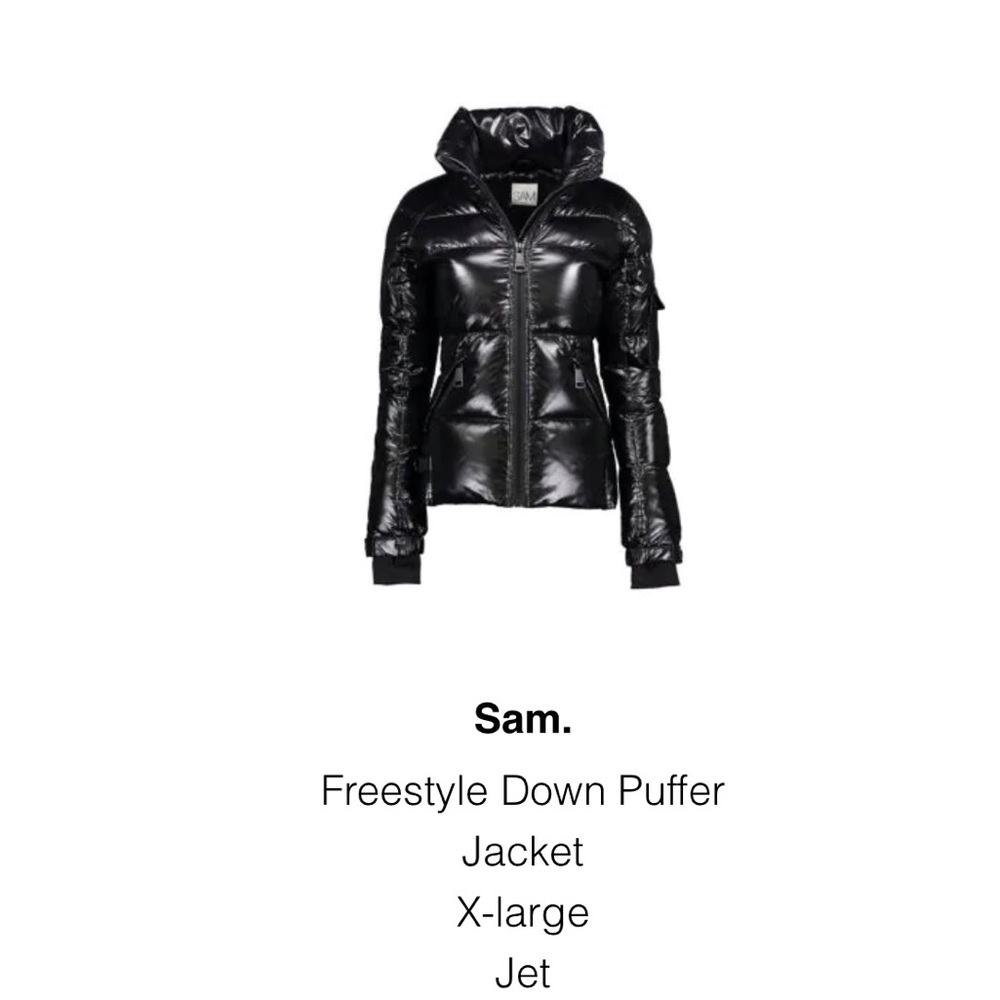 SAM. BLACK JACKET X-LARGE Imported 23”from shoulder to hem.